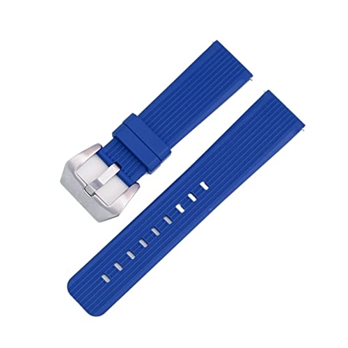 NBCNZCTSAS Naturkautschukriemen fit for Rolex Fit for Submariner 20mm 22 mm 24mm Uhrenarmband Passform for Samsung S3 Passform for Huawei Gt Watchband(Royal01,20mm) von NBCNZCTSAS