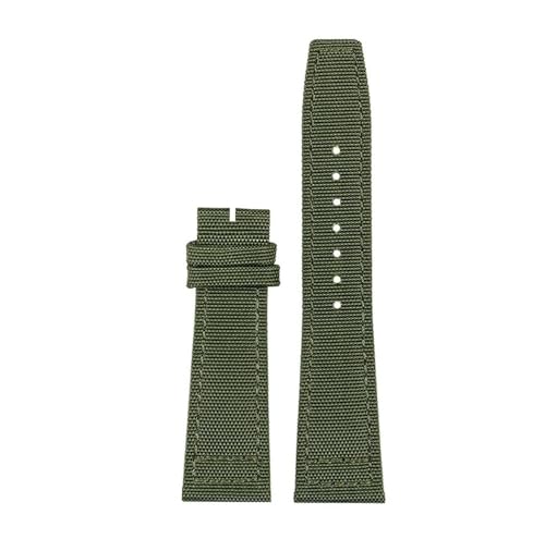 NBCNZCTSAS Nylon Canvas Armband Fit for IWC Fit for PILOT Fit for Portugal Stoff Uhrenarmband 20mm 21mm 22mm Armband Schwarz Armygreen Blau Handgelenkgürtel(Green no buckle,22mm) von NBCNZCTSAS