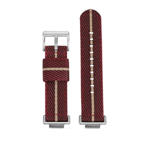 NBCNZCTSAS Nylon Canvas Uhrenarmband passend for CASIO DW5600 GWb5600 GWM5610 GM5600 Blau Schwarz Grau Rot Cyan Khaki Herrenarmband Silber Adapter(Red beige-S,GWM5610) von NBCNZCTSAS