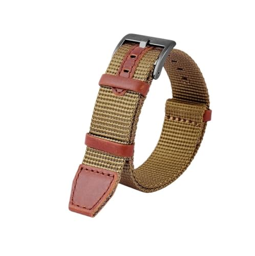 NBCNZCTSAS Nylon-Uhrenarmband passend for HAMILTON Khaki Field H69439931 H69439411 passend for Seiko passend for T-imex Armband Marke Freizeit-Uhrenarmbänder 20 mm 22 mm(Khaki black clasp,22mm) von NBCNZCTSAS