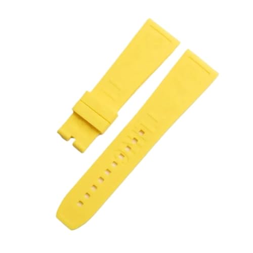 NBCNZCTSAS PCAVO Soft Nature Silikon-Armband, 24 mm, passend for Breitling-Uhrenarmband mit Dornschließe(Yellow,22MM_WITHOUT BUCKLE) von NBCNZCTSAS