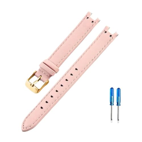 NBCNZCTSAS Passend for Anne Klein AK2156 AK2157 AK2618 12 x 6 14 x 8 mm Premium hautfreundliches Uhrenarmband mit konkaver Schnittstelle(Pink-GD-k1,12x6mm) von NBCNZCTSAS