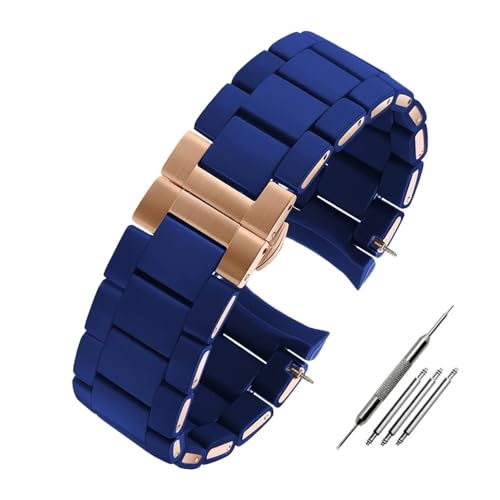 NBCNZCTSAS Passend for Armani AR5906 AR5905 AR5890 AR5889 AR5919 AR5920. Breite 23 mm, Breite 20 mm(Blue RG,23mm) von NBCNZCTSAS