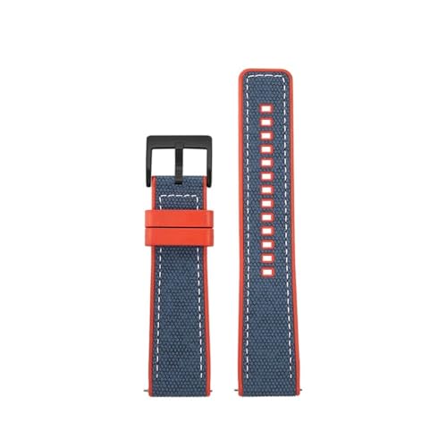 NBCNZCTSAS Passend for Breitling Avenger Blackbird Professional Endurance Super Ocean Series Nylon + Gummisohlenarmband 22 mm Armband(8020 12,24mm) von NBCNZCTSAS