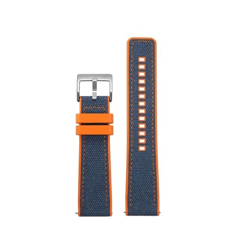 NBCNZCTSAS Passend for Breitling Avenger Blackbird Professional Endurance Super Ocean Series Nylon + Gummisohlenarmband 22 mm Armband(8020 15,22mm) von NBCNZCTSAS