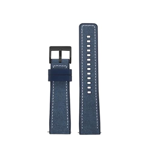 NBCNZCTSAS Passend for Breitling Avenger Blackbird Professional Endurance Super Ocean Series Nylon + Gummisohlenarmband 22 mm Armband(8020 8,24mm) von NBCNZCTSAS