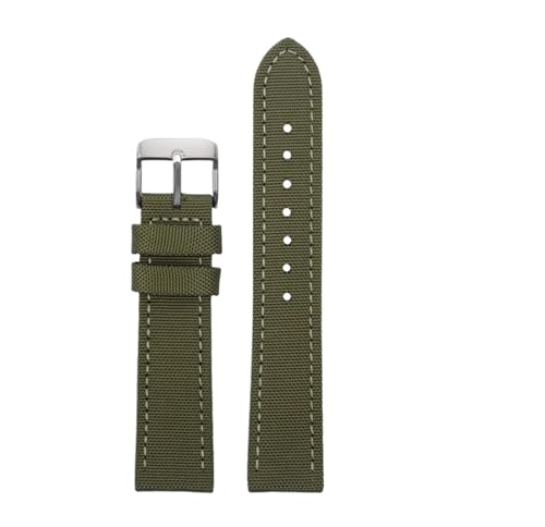NBCNZCTSAS Passend for Breitling Nylon-Leder-Uhrenarmband Passend for Seawolf Blackbird Passend for Avenger Tudor Passend for Black Shield Canvas-Uhrenarmband 20 22 mm 24 mm Herrenarmband(Army green s von NBCNZCTSAS