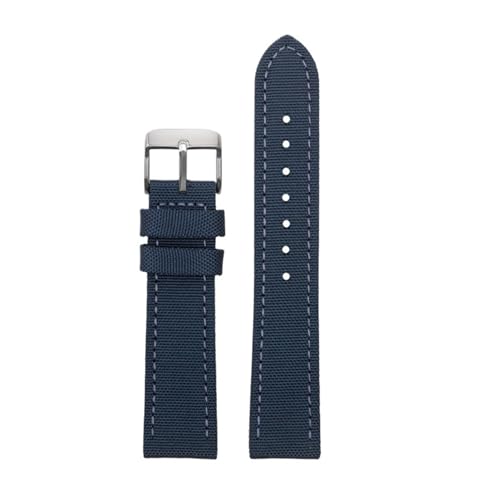NBCNZCTSAS Passend for Breitling Nylon-Leder-Uhrenarmband Passend for Seawolf Blackbird Passend for Avenger Tudor Passend for Black Shield Canvas-Uhrenarmband 20 22 mm 24 mm Herrenarmband(Blue-steel p von NBCNZCTSAS
