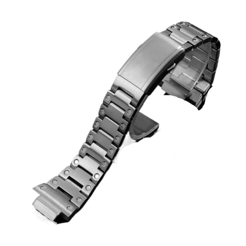 NBCNZCTSAS Passend for CASIO, passend for G-Shock Feinstahl-Uhrenarmbänder GW-5000 5035 DW5600 GWM5610 Herren-Uhrenarmband in Schwarz und Silber, 16 mm(5610Silver) von NBCNZCTSAS