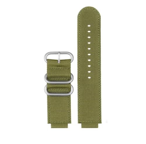 NBCNZCTSAS Passend for Casio Fit For G-SHOCK Nylonarmband DW5600 GW6900 DW-5600 GW-B5600 GA-110 GM-5600 GA2100 GM110 kleines Stahlgewehr Herren-Canvas-Armband(Army green steel) von NBCNZCTSAS