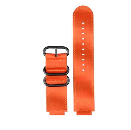 NBCNZCTSAS Passend for Casio Fit For G-SHOCK Nylonarmband DW5600 GW6900 DW-5600 GW-B5600 GA-110 GM-5600 GA2100 GM110 kleines Stahlgewehr Herren-Canvas-Armband(Orange-black buckle) von NBCNZCTSAS
