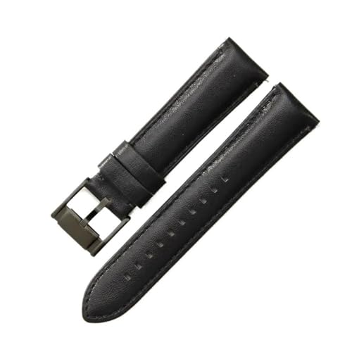 NBCNZCTSAS Passend for Fossil Fs4990 Fs4735 Me3099 Me3052 Fs4813 Q Intelligent Series Leder geruchlos Uhrenarmbänder 22 24 mm(Black-Black-K8,24mm) von NBCNZCTSAS