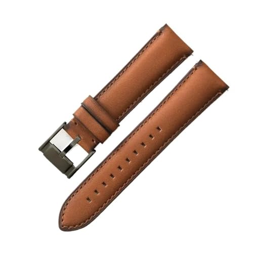 NBCNZCTSAS Passend for Fossil Fs4990 Fs4735 Me3099 Me3052 Fs4813 Q Intelligent Series Leder geruchlos Uhrenarmbänder 22 24 mm(Brown Black-Black-K8,24mm) von NBCNZCTSAS