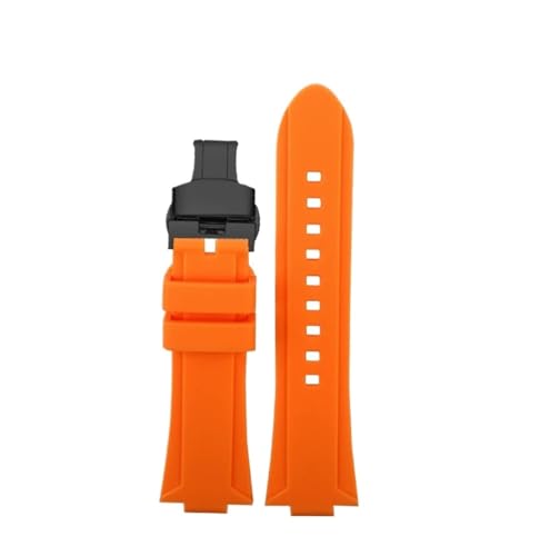 NBCNZCTSAS Passend for G-SHOCK Passend for Casio GW6900 DW5600 GW-B5600 GM-5600 wasserdichtes erhöhtes Silikonarmband DW-5600 weiches Herrenarmband 24–16 mm konvex(Orange-black Foldi) von NBCNZCTSAS