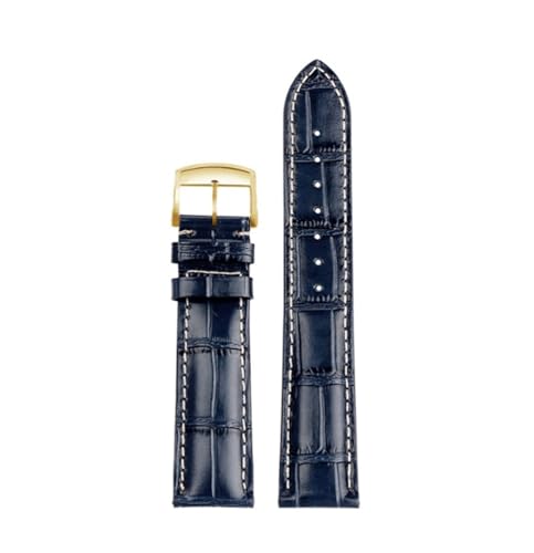 NBCNZCTSAS Passend for Longines Masters Collection L3 L4 L2.628/L2.673 Uhrenarmband Lederschnalle Armband 19 20 21 mm Armband(Blue gk,21mm) von NBCNZCTSAS