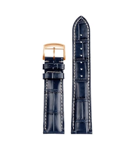 NBCNZCTSAS Passend for Longines Masters Collection L3 L4 L2.628/L2.673 Uhrenarmband Lederschnalle Armband 19 20 21 mm Armband(Blue rk,20mm) von NBCNZCTSAS