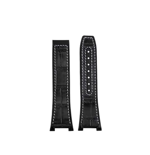 NBCNZCTSAS Passend for Omega Constellation 41 mm Uhrenarmband. Passend for Manhattan 39 mm. Serie: 25 x 14 mm(Black white-no clasp) von NBCNZCTSAS