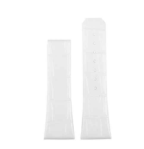 NBCNZCTSAS Passend for Omega Constellation Leder Uhrenarmband Herren Faltschließe Armband 23mm Kerbe 10mm rotbraun Armband(White without buckle) von NBCNZCTSAS