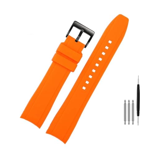 NBCNZCTSAS Passend for Rolex, passend for Longine, passend for Citizen BN0193, Tudor, gebogene Schnittstelle, Silikon-Armband, 19 mm, 20 mm, 22 mm, 21 Mann, weiches Armband-Zubehör(Orange black,24mm) NBCNZCTSAS Passend for Rolex, passend for Longine, passend for Citizen BN0193, Tudor, gebogene Schnittstelle, Silikon-Armband, 19 mm, 20 mm, 22 mm, 21 Mann, weiches Armband-Zubehör(Orange black,24mm) von NBCNZCTSAS