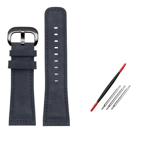 NBCNZCTSAS Passend for Seven Friday Leder-Uhrenarmband P2/PS1/M2/Q201 M3 Retro mattiertes großes Uhrenarmband 28 mm for Herrenarmband(Dark grey-black) von NBCNZCTSAS
