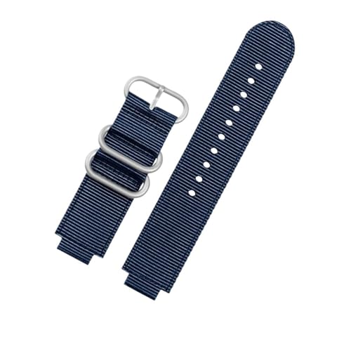 NBCNZCTSAS Passend for TIMEX, passend for Tidal, 24 x 16 mm, Canvas-Armband T2N721, T2N720, TW2T76500, TW2T76300, wasserdichtes Nylon-Canvas-Uhrenarmband for Herren, kostenlose Schraube(Blue-silver bu NBCNZCTSAS Passend for TIMEX, passend for Tidal, 24 x 16 mm, Canvas-Armband T2N721, T2N720, TW2T76500, TW2T76300, wasserdichtes Nylon-Canvas-Uhrenarmband for Herren, kostenlose Schraube(Blue-silver bu von NBCNZCTSAS