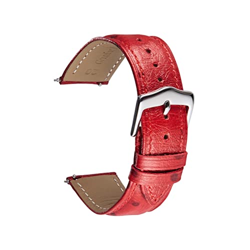 NBCNZCTSAS Retro Leder Armband 18mm 20mm 22mm Fit for Huawei Fit for Samsung Watch Zubehör Ersatz Armbandarmband Handgelenk(3,18mm) von NBCNZCTSAS