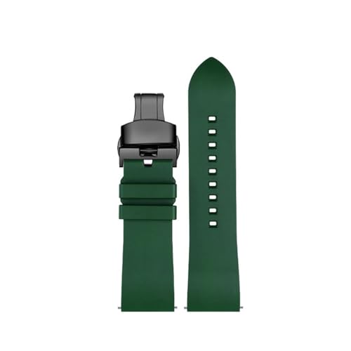 NBCNZCTSAS Schnellverschluss-Fluorkautschuk-Armband passend for Luminox-Uhren der Serien 3051 8800 3080 1820 7251 3050, 20 22 23 mm(Green black buckle,22mm) von NBCNZCTSAS