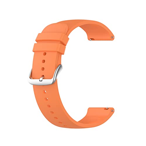 NBCNZCTSAS Silikonarmband for Huami Fit for Amazfit GTS 3 GTS3. Dauerhaft Uhrenarmband Mode Schwarze Frau Mann Tägliche Tragen Armbanduhr Zubehör(Orange silver Button) von NBCNZCTSAS