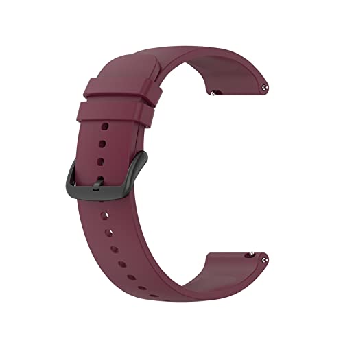 NBCNZCTSAS Silikonarmband for Huami Fit for Amazfit GTS 3 GTS3. Dauerhaft Uhrenarmband Mode Schwarze Frau Mann Tägliche Tragen Armbanduhr Zubehör(Red Black Button) von NBCNZCTSAS