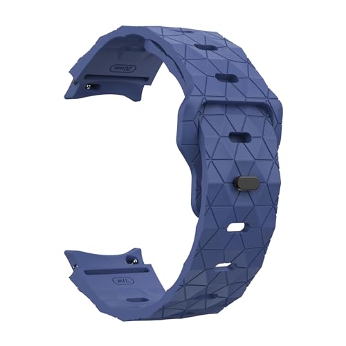 NBCNZCTSAS Silikonarmband passend for Samsung Galaxy Watch 4/5/6 40 mm 44 mm, Armband mit Fußballmuster, Uhr 6 Classic 47 mm 43 mm/4 Classic 5Pro 45 mm(Midnight Blue,Watch 5 Pro) von NBCNZCTSAS