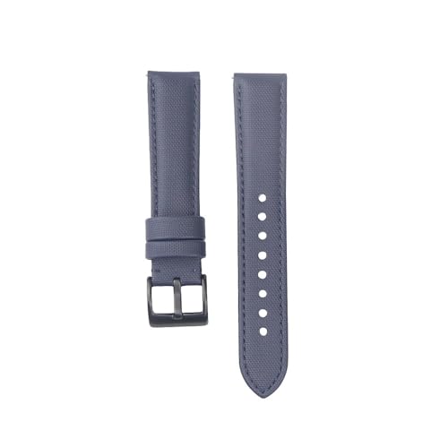 NBCNZCTSAS Strapazierfähiges Segeltuch-Armband, Hybrid-Gewebe-Uhrenarmband, 18 mm, 19 mm, 20 mm, 22 mm, Schnellverschluss-Uhrenarmband-Zubehör(Navy blue 2,20mm) von NBCNZCTSAS