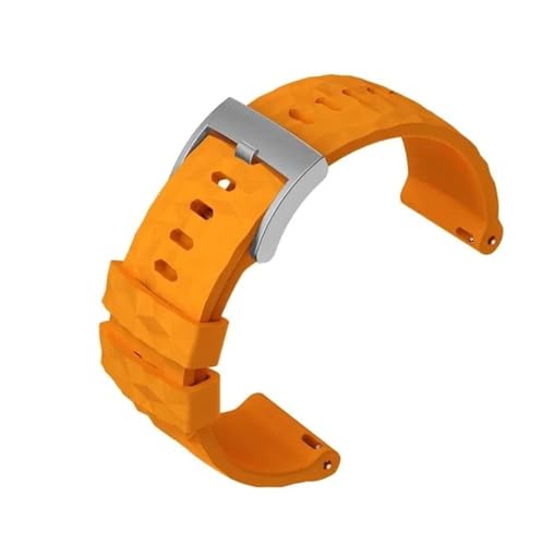 NBCNZCTSAS Uhrenarmband aus Silikonkautschukharz, 24 mm, Sport, Schwarz, Grau, Gelb, passend for SUUNTO, passend for SPARTAN TRAVERSE ALPHA, passend for WOODLAND(A Yellow-S pin) von NBCNZCTSAS