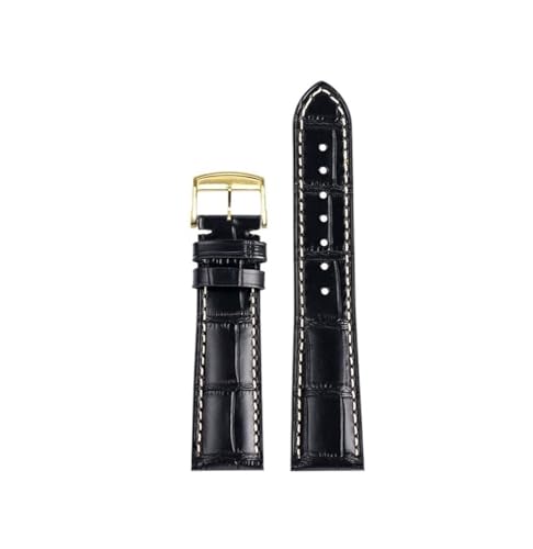 NBCNZCTSAS Uhrenarmband passend for Longines Masters Armband Leder L2 L3.782 passend for Comcast Herren-Lederzubehör 19 mm 20 mm 21 mm(Black rk,19mm) von NBCNZCTSAS