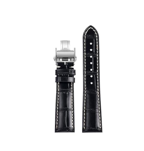 NBCNZCTSAS Uhrenarmband passend for Longines Masters Armband Leder L2 L3.782 passend for Comcast Herren-Lederzubehör 19 mm 20 mm 21 mm(Black sk bc,19mm) von NBCNZCTSAS