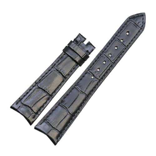NBCNZCTSAS Uhrenarmband passend for ROLEX-CROCO 50525 50519 50509 20 mm Lederarmband Armband Oberschicht Leder(BLACK) von NBCNZCTSAS
