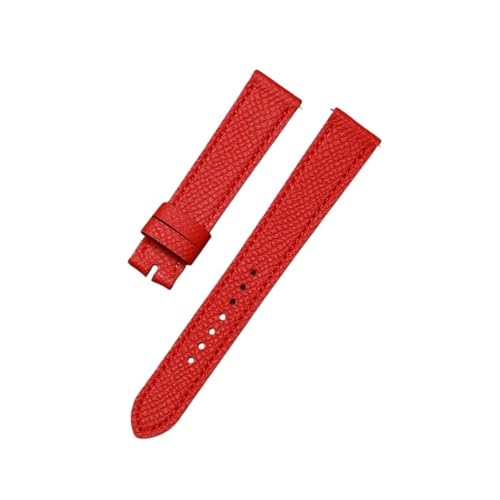 NBCNZCTSAS Uhrenzubehör 20-mm-Ledergürtel mit Oberschicht, passend for Hermes H Hour HH1.510/501-Uhrenarmbänder mit geprägter Textur(Red,20mm) von NBCNZCTSAS