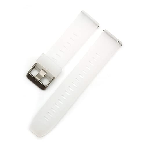 NBCNZCTSAS Wasserdicht atmungsaktives Silikongurt Schnellveröffentlichung Watchband -Armband for Samsung for aktiv 2 Passform for Huawei Uhr 18mm 20 mm 22 mm 24 mm(Half-transparent,24mm) von NBCNZCTSAS