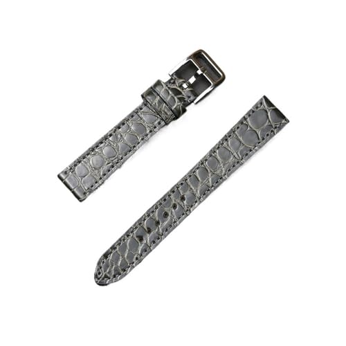 NBCNZCTSAS Zubehör 16mm Hautlederarmband Ersatzgürtel Passend for Her-mes Uhrenarmband Bambusmaserung Rundmaserung(Grey r with buckle) von NBCNZCTSAS