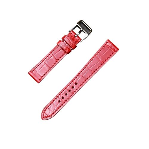 NBCNZCTSAS Zubehör 16mm Hautlederarmband Ersatzgürtel Passend for Her-mes Uhrenarmband Bambusmaserung Rundmaserung(Red b without buckle) von NBCNZCTSAS