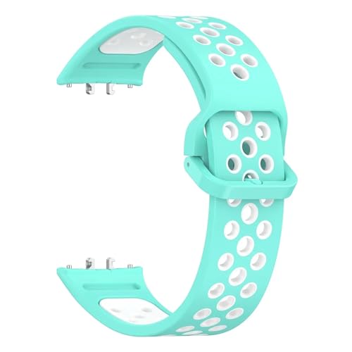 NBCNZCTSAS Zweifarbiges Silikonarmband passend for Samsung Galaxy Fit 3 Sportarmband Correa passend for Samsung Galaxy Fit 3 Smart Austauschbares Armband(TF white) von NBCNZCTSAS
