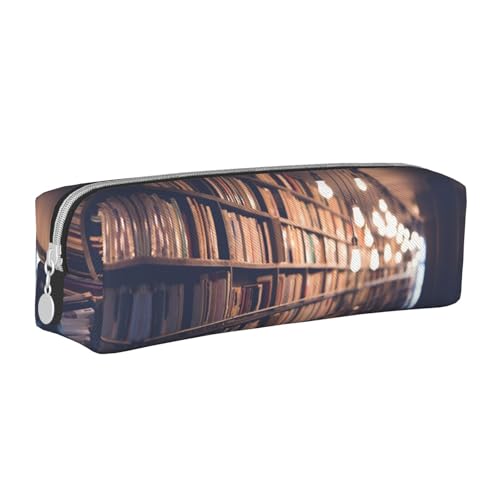 NBHDZENGW Bücherregal-Büchermäppchen aus Leder mit glattem Reißverschluss, stilvolle, langlebige Reißverschlusstasche für Schule, Büro, Reisen, leicht, Volldruck-Schreibwarenhalter, weiß von NBHDZENGW