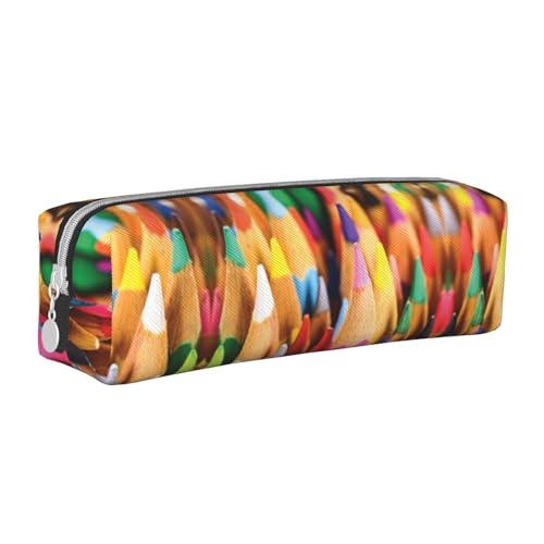 NBHDZENGW Crayons Leder-Federmäppchen mit glattem Reißverschluss, stilvolle, langlebige Reißverschlusstasche für Schule, Büro, Reisen, leicht, Volldruck-Schreibwarenhalter, weiß, Einheitsgröße NBHDZENGW Crayons Leder-Federmäppchen mit glattem Reißverschluss, stilvolle, langlebige Reißverschlusstasche für Schule, Büro, Reisen, leicht, Volldruck-Schreibwarenhalter, weiß, Einheitsgröße von NBHDZENGW