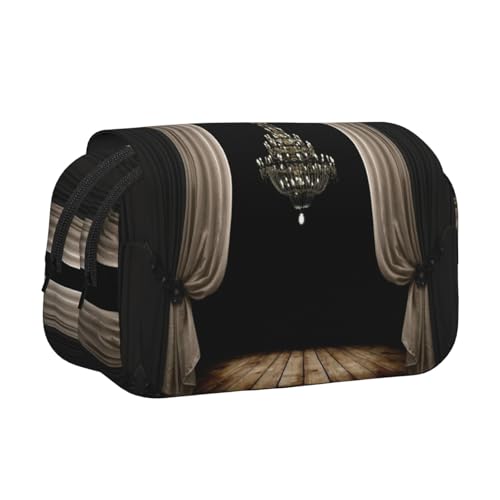 NBHDZENGW Doppelschichtiges Federmäppchen für Kronleuchter, großes Fassungsvermögen, hochwertiges Polyestergewebe, vollständiges Druck-Design, ideal für Schule, Reisen von NBHDZENGW