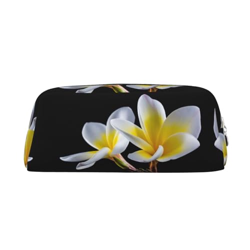 NBHDZENGW Federmäppchen aus Leder mit gelbem Farbverlauf, niedliches Leder-Federmäppchen mit glattem Reißverschluss, stilvolle langlebige Tasche für Schule, Büro, Reisen, leicht von NBHDZENGW