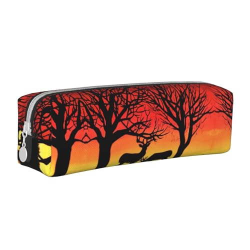 NBHDZENGW Federmäppchen aus Leder mit glattem Reißverschluss, stilvoll, langlebig, Reißverschlusstasche für Schule, Büro, Reisen, leicht, Volldruck, Schreibwarenhalter, weiß, Einheitsgröße von NBHDZENGW