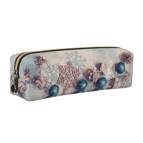 NBHDZENGW Federmäppchen aus Leder mit glattem Reißverschluss, stilvoll, langlebig, Reißverschlusstasche für Schule, Büro, Reisen, leicht, Volldruck-Schreibwarenhalter, gold, Einheitsgröße von NBHDZENGW