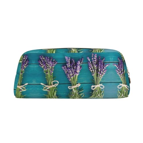 NBHDZENGW Federmäppchen aus Leder mit glattem Reißverschluss, stilvoll, langlebig, für Schule, Büro, Reisen, leicht, Volldruck, Violett, gold, Einheitsgröße, Taschen-Organizer von NBHDZENGW