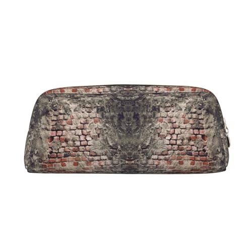 NBHDZENGW Federmäppchen aus Leder mit glattem Reißverschluss, stilvoll, langlebig, für Schule, Büro, Reisen, leicht, Volldruck-Schreibwarenhalter, gold, Einheitsgröße, Taschen-Organizer von NBHDZENGW