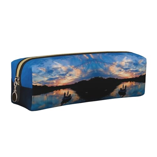 NBHDZENGW Federmäppchen aus Leder mit glattem Reißverschluss, stilvolle, langlebige Reißverschlusstasche für Schule, Büro, Reisen, leicht, Volldruck-Schreibwarenhalter, gold, Einheitsgröße von NBHDZENGW