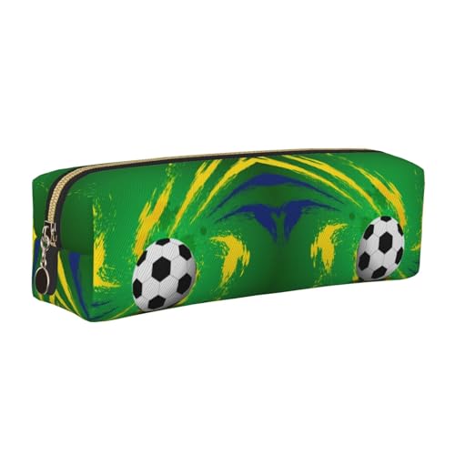 NBHDZENGW Federmäppchen aus Leder mit leichtgängigem Reißverschluss, stilvolle, langlebige Reißverschlusstasche für Schule, Büro, Reisen, leicht, Volldruck-Schreibwarenhalter, gold, Einheitsgröße von NBHDZENGW